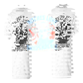 Bitches Love Independence 4Th Of July Retro T-Shirt - Thegiftio UK