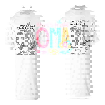 Blessed To Be Called Oma Colorful-Grandma T-Shirt - Monsterry