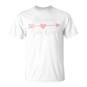 Blessed Gee-Gee Arrow Heart Love Grandma Cute Geegee T-Shirt - Monsterry