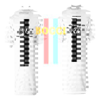 Bocci ぼっち《フェイクゴールド ロゴ》緑 赤 ライン【変なデザイン屋さん】陰キャ オタク ブランド パロディ 面白 長袖tシャツ Tシャツ - Kawaiitshirt