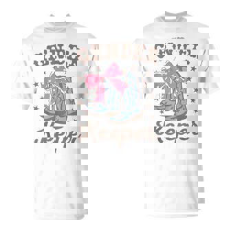 Boots Or Bows Gender Keeper Of The Gender Reveal Family T-Shirt - Thegiftio UK