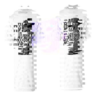 Boots On The Ground Boot Cowboy Purple Western Country Music T-Shirt - Thegiftio UK