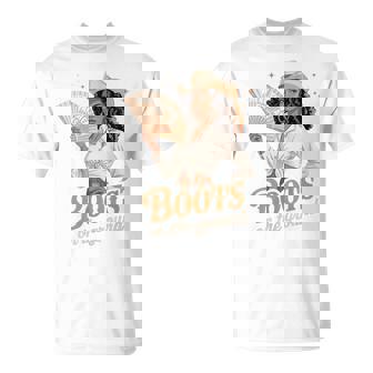 Boots On The Ground Cowgirl Afro Western Pride Junen T-Shirt - Thegiftio