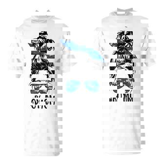 Boy Mom Messy Bun Camouflage Mother's Day 2025 Boy Mom T-Shirt - Thegiftio UK