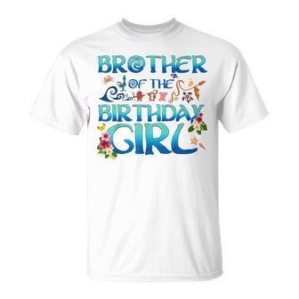 Brother Of The Birthday Girl Cute Oceania Adventure Family T-Shirt - Thegiftio UK