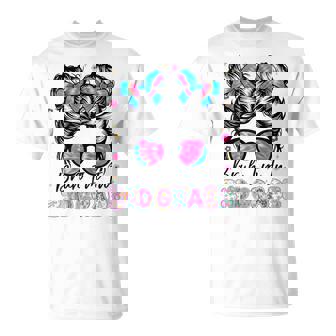 Bruh Im In 2Nd Grade Messy Bun First Day Of School Girls T-Shirt - Thegiftio UK