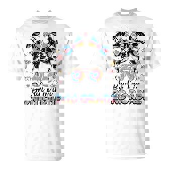 Bruh Im In 2Nd Grade Messy Bun First Day Of School Girls T-Shirt | Mazezy