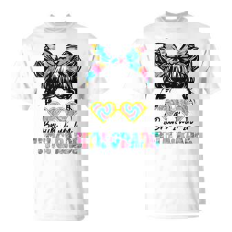 Bruh Im In 4Th Grade Messy Bun First Day Of School Girls T-Shirt | Mazezy