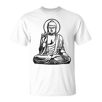 Buda Budista Regalo Arte Gautama Zen Meditación Budismo In Mangas Camiseta unisex - Regaloses