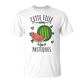 Cadeau Pastèque Cette Fille Aime Les Pastèques T-Shirt - Cadeauxyz