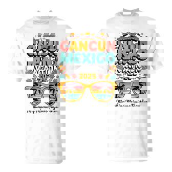 Cancun Mexico Vacation Beach 2025 Trip Group Squad Colorful T-Shirt - Monsterry