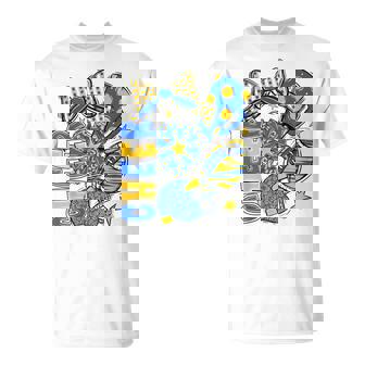 Cheer Mom Blue Cheerleader Game Day Cheer Mama Football T-Shirt - Seseable