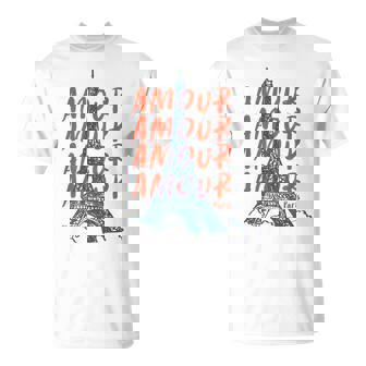 Chemise Tour Eiffel Amour Paris Romantique Franceoyage France T-Shirt - Cadeauxyz