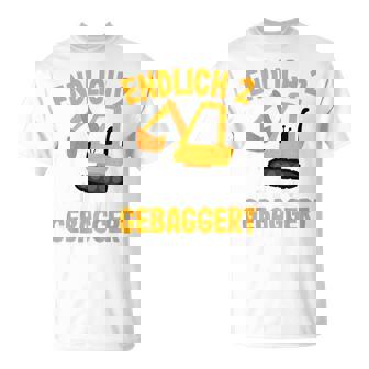 Children's Constructionite Endlich 2 Jahre Jetzt Wird Gebaggert Boys' Digger T-Shirt - Seseable