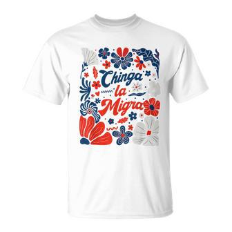 Chinga La Migra Boho Flowers 4Th July For Women T-Shirt - Thegiftio UK