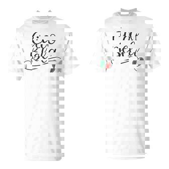 Ciao Bella Italian Flag Heart Italy Souvenir T-Shirt - Thegiftio