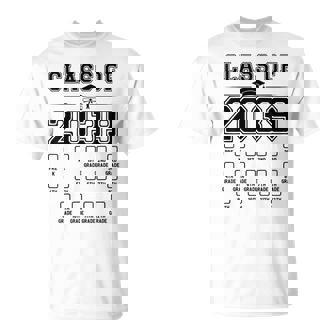 Class Of 2039 Grow With Me Pre-K To 12Th Grade Checklist T-Shirt - Thegiftio