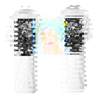 Cockerpanieltarry Night Christmasan Gogh Doganta Hat 長袖tシャツ Tシャツ - Kawaiitshirt