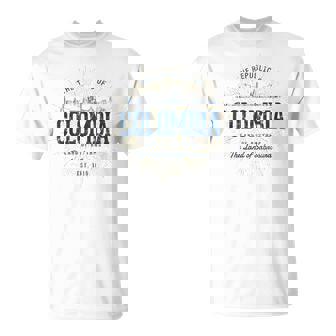 Colombia レトロなスタイルのヴィンテージコロンビア Tシャツ - Kawaiitshirt