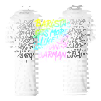 Cool Barista Gets More Likes Than Barman、バリスタ、バーマンより 長袖tシャツ Tシャツ - Kawaiitshirt