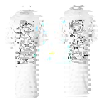 Cool Playmat Pista De Carreras De Coches En La Parte Trasera Lindo Niño Pequeño Camiseta unisex - Regaloses