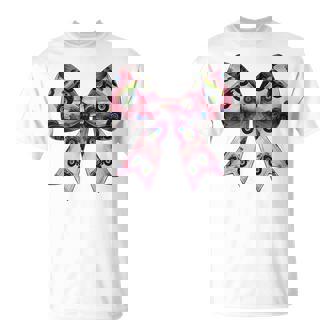 Coquette Bow Monster Truck Pattern Pink Mom Girl T-Shirt - Monsterry