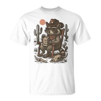 Country Cowboy Raccoon Rodeo Cowgirl Western Texas T-Shirt - Thegiftio UK