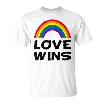 Csd Gay Pride Love Gewinnt Regenbogen Lgbt T-Shirt - Geschenkecke