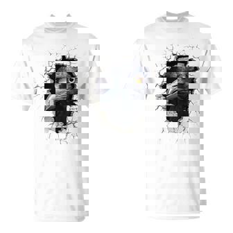 Cuervo Animal Print Gráfico Dibujo Arte Cara Cuervo Camiseta unisex - Regaloses