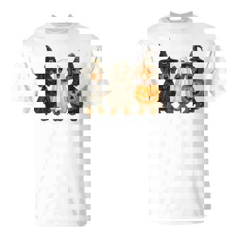 Dachshund Halloween Wiener Dog Pumpkin Weenie Witch T-Shirt - Thegiftio