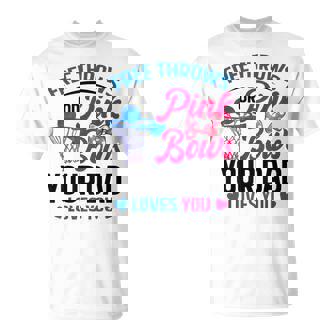 Dad Loves You Free Throw Or Pink Bows 性別発表 Tシャツ - Kawaiitshirt