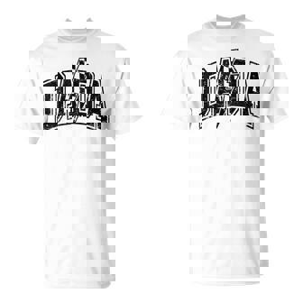 Dada Lightning Checkered Father's Day Dad Grandpa Men T-Shirt - Thegiftio UK
