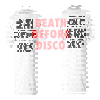 Death Before Disco Inspired メンズ レディース 80年代レトロ Tシャツ - Kawaiitshirt