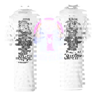 Death Metal Cat Rude Kitten Middle Finger Heavy Music T-Shirt - Cadeauxyz