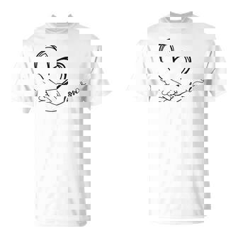 Minimaliste Main Et Patte En Forme De Cœur Pour Les Amoureux Des Chiens Et Des Chats T-Shirt - Cadeauxyz