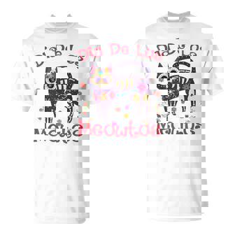 Dia De Los Meowtos Muertos シュガースカル キャット 死者の日 Tシャツ - Kawaiitshirt