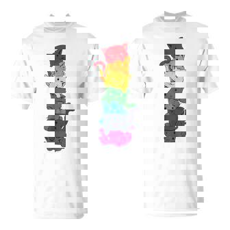 Divertido Gato Lgbt Pila Arco Iris Orgullo Gay Para El Amante De Camiseta unisex - Regaloses