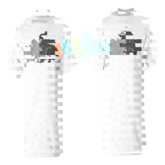 Dog Mom & Dad シルエット ヴィンテージ シェルティ シェットランド シープドッグ Tシャツ - Kawaiitshirt