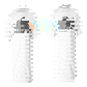 Dog Mom & Dad シルエット ヴィンテージ シュナウザー Tシャツ - Kawaiitshirt