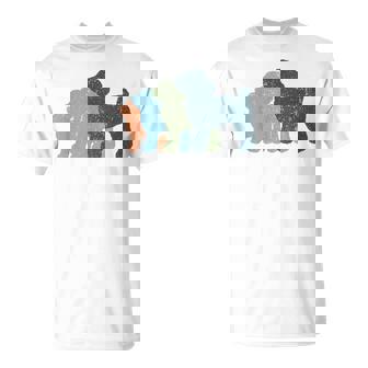 Dog Mom & Dad シルエット ヴィンテージトイプードル Tシャツ - Kawaiitshirt