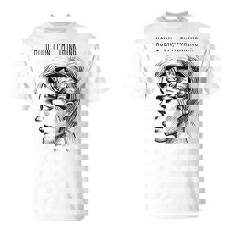 Drôle De Chat Cerveau Fille S Meme Graphique T-Shirt - Cadeauxyz
