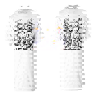 Eagerlys Bunte Lustige Hühner-Kunsterrückte Hühnerfamilie T-Shirt - Geschenkecke