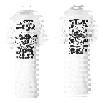 Eat Pie Repeat 面白い感謝祭のユーモア Tシャツ - Kawaiitshirt