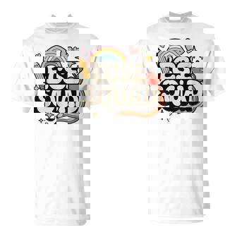 Ecse Squad Rainbow Pencil Apple Early Childhood Team T-Shirt - Monsterry