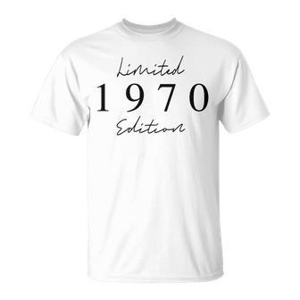Edición Limitada 1970 Cumpleaños 1970 Nacido 1970Intage Manga Larga Camiseta unisex - Regaloses