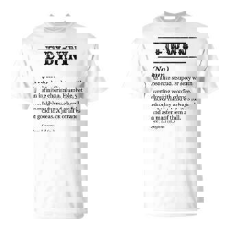 Edwin 面白いフレーズ 名前の定義付き Tシャツ - Kawaiitshirt