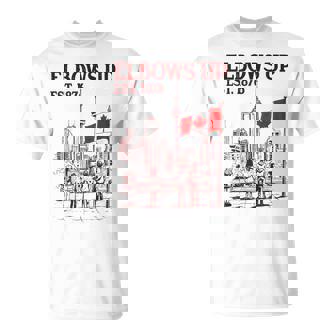 Elbows Up Canada Est 1867 カナダ国旗 カナダ地図 カナダ Tシャツ - Kawaiitshirt