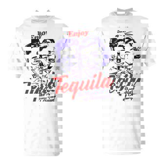 Enjoy Tequila Breakfast Of Champions Vintage Retro T-Shirt - Thegiftio