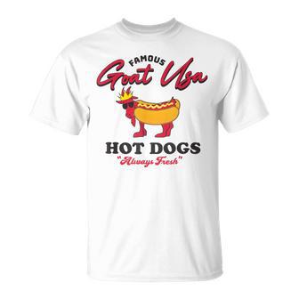 Famous Goat Usa Hot Dogs T-Shirt - Thegiftio UK