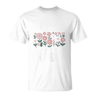 My Favorite Nurse Calls Me Grandma Cute Flowers For Grandma T-Shirt - Thegiftio UK
